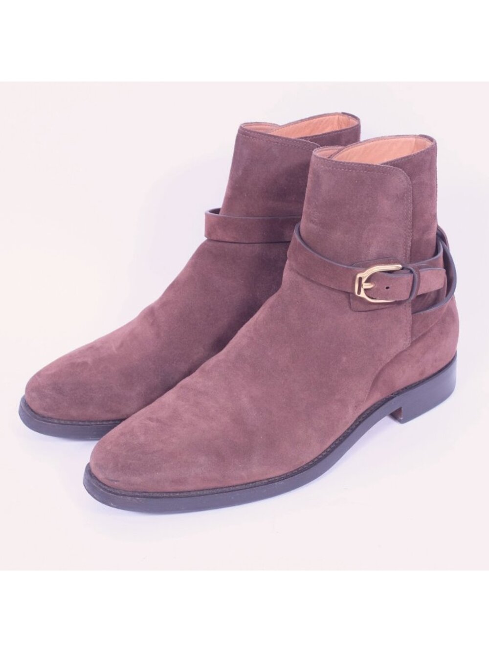 Ralph Lauren Purple Label 8.5 Ankle Boots Welington brown suede ankle strap
